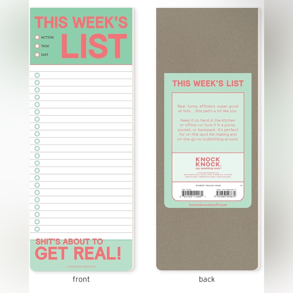 Weekly List Notepad 3.5” X 9” - Picture 5 of 9